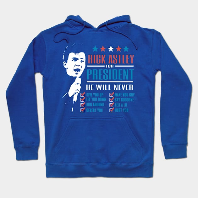 Rick Astley for President Hoodie by hauntedjack